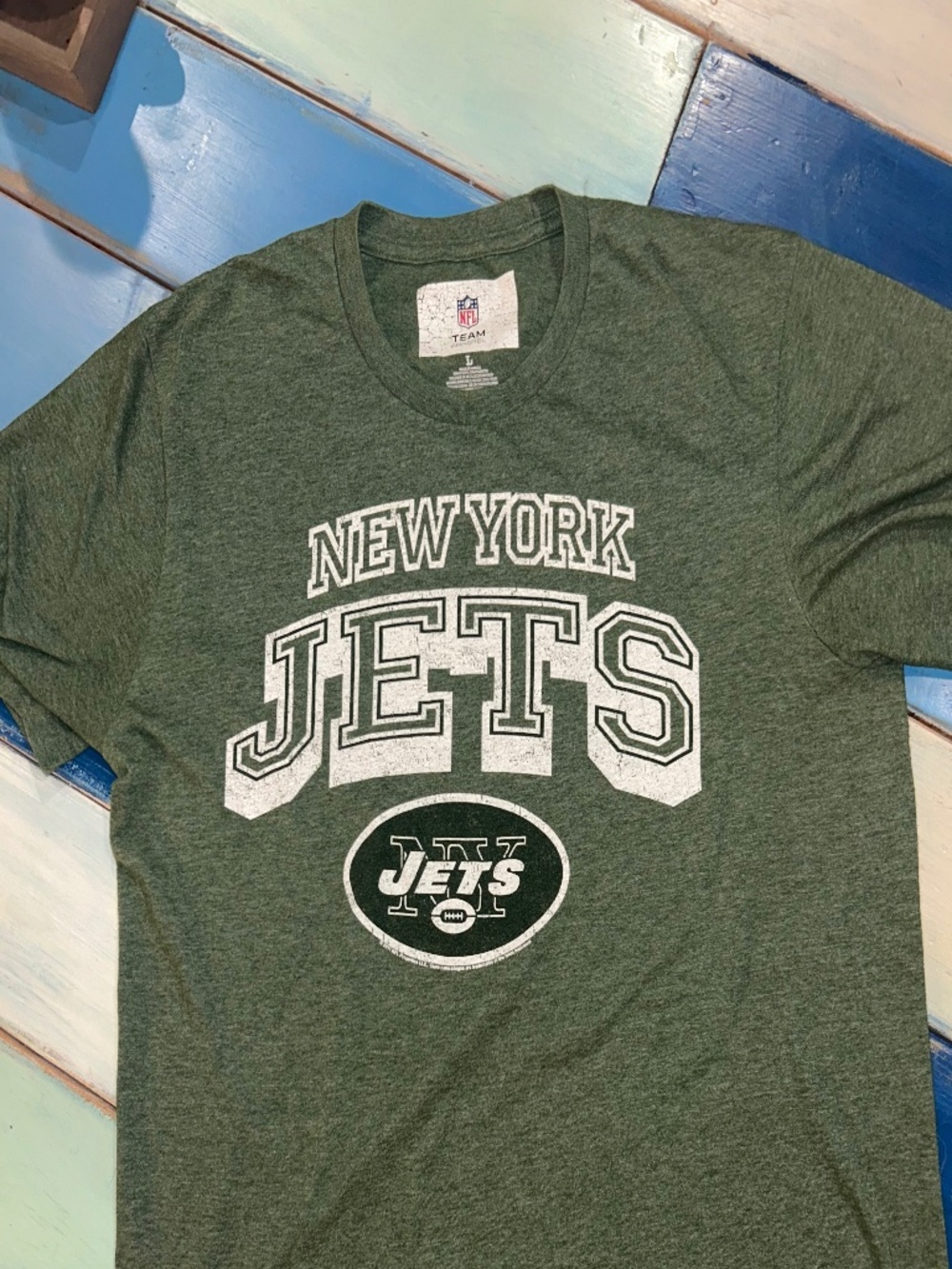 Men’s NFL Team Apparel New York Jets Graphic Tee Green Size Large